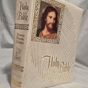Holy Bible Fireside Family Ed. Hardcover Leather VTG 1979-1980 Pope John Paul II